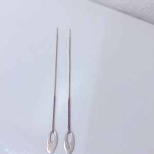 925 stamped Sterling silver threader earrings